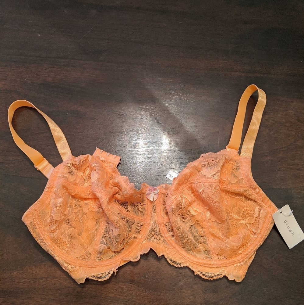 NWT Blush Lingerie Bra Tangerine 36F / 36DDD